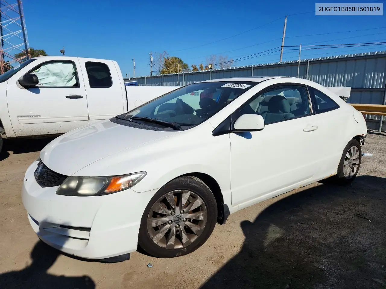 HONDA CIVIC 2011, VIN 2HGFG1B85BH501819