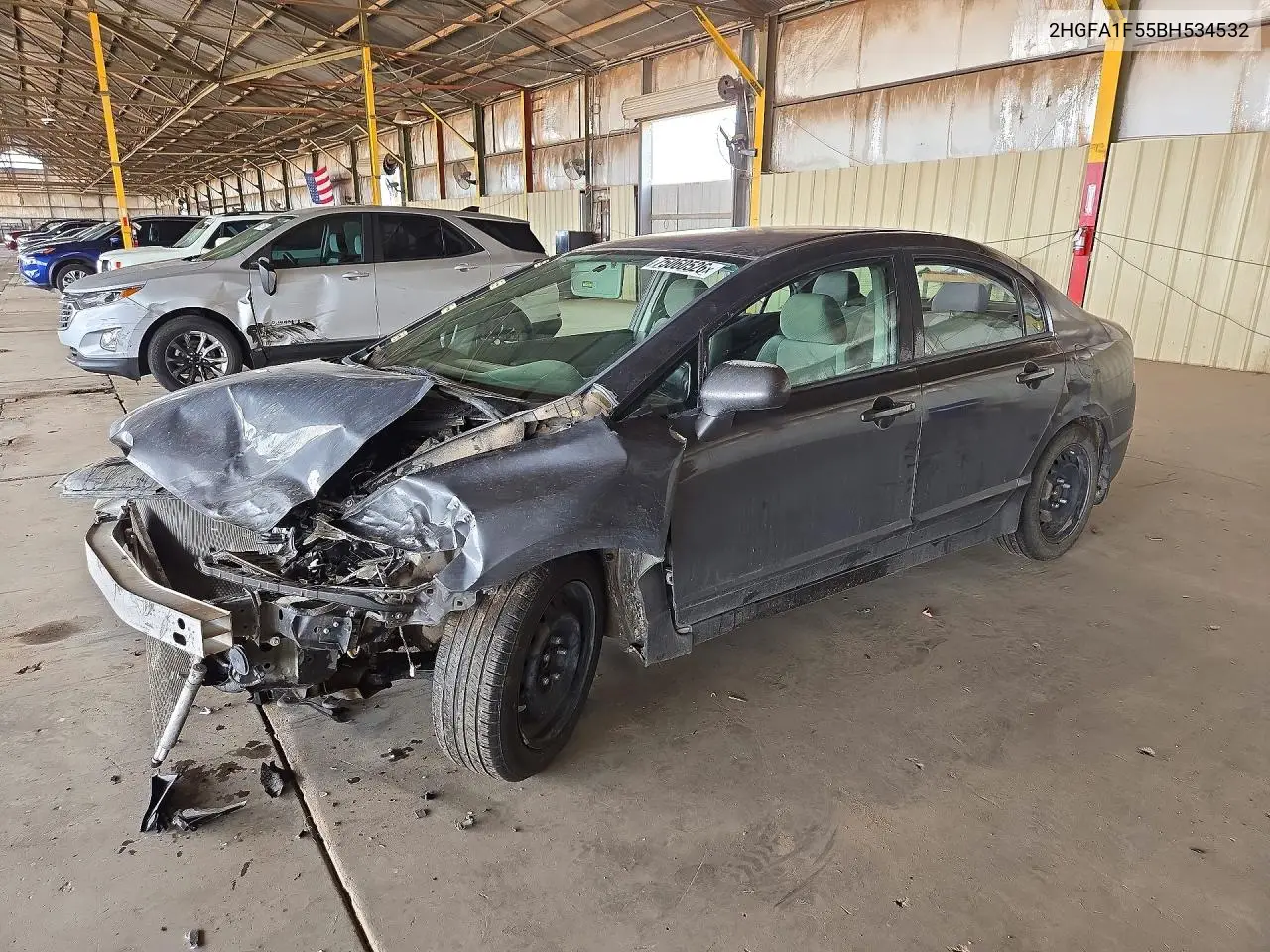 HONDA CIVIC 2011, VIN 2HGFA1F55BH534532