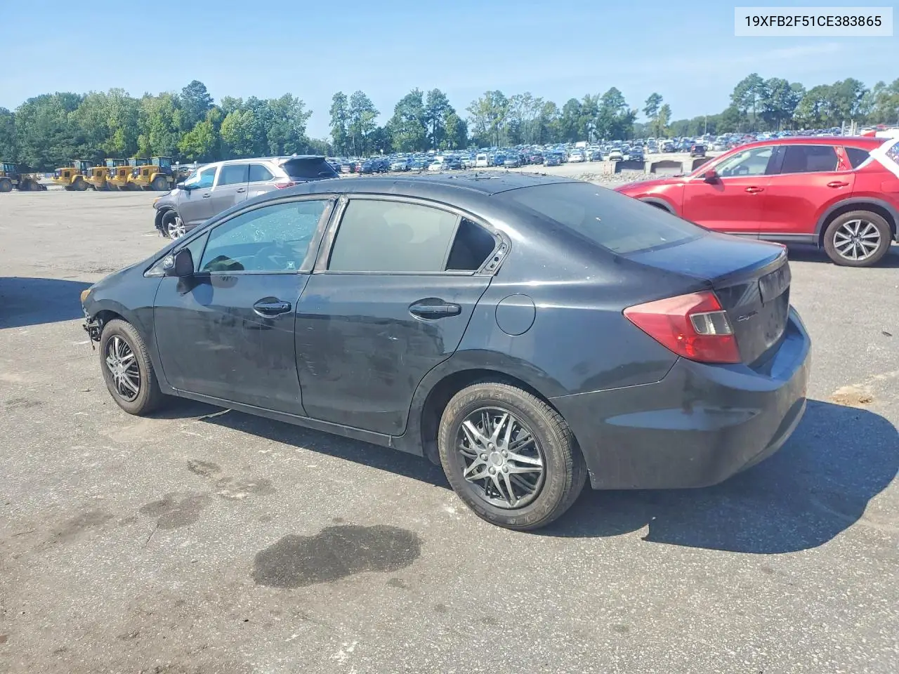 2012 HONDA CIVIC VIN 19XFB2F51CE383865 — фото 2