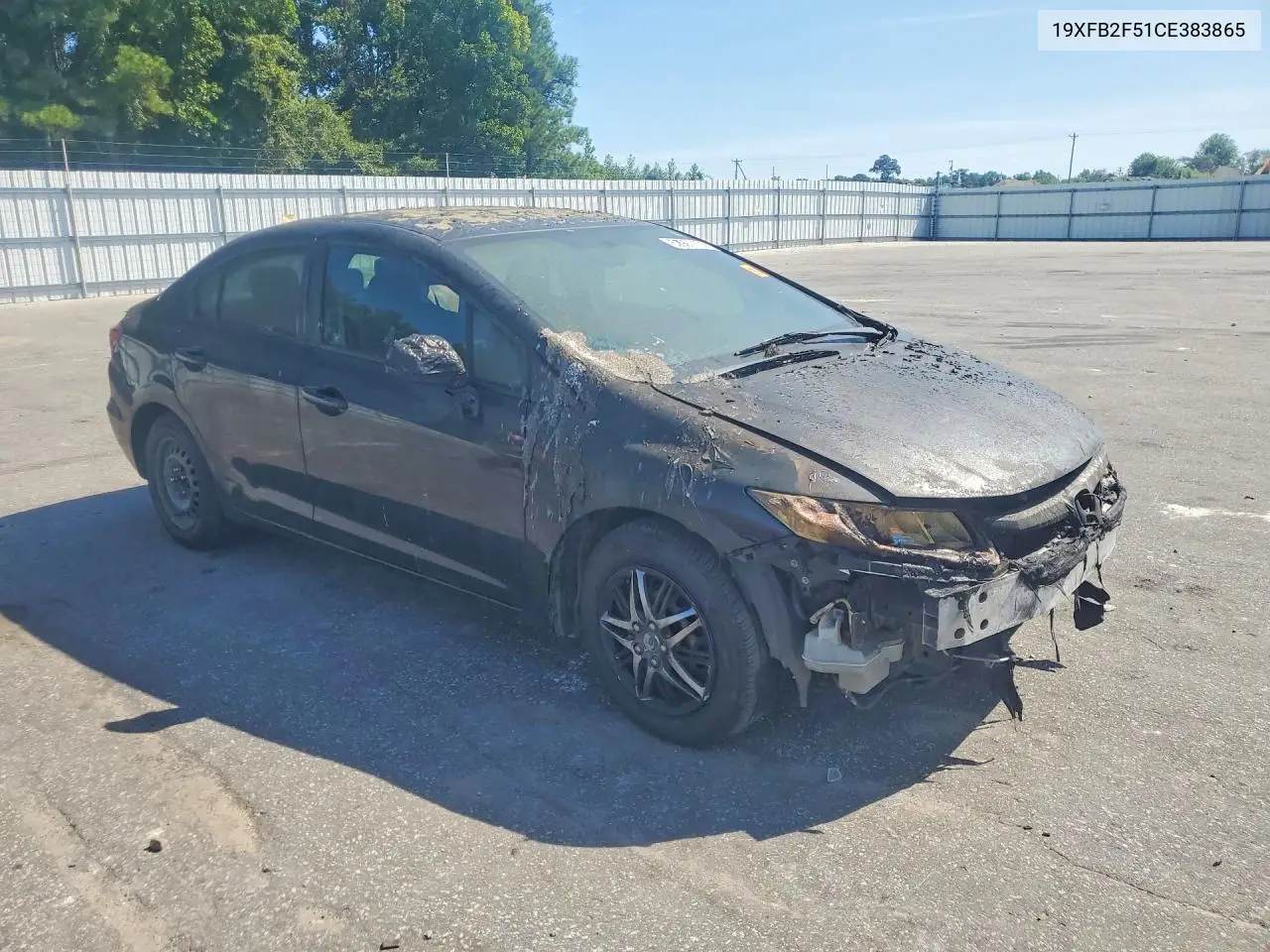 2012 HONDA CIVIC VIN 19XFB2F51CE383865 — фото 4