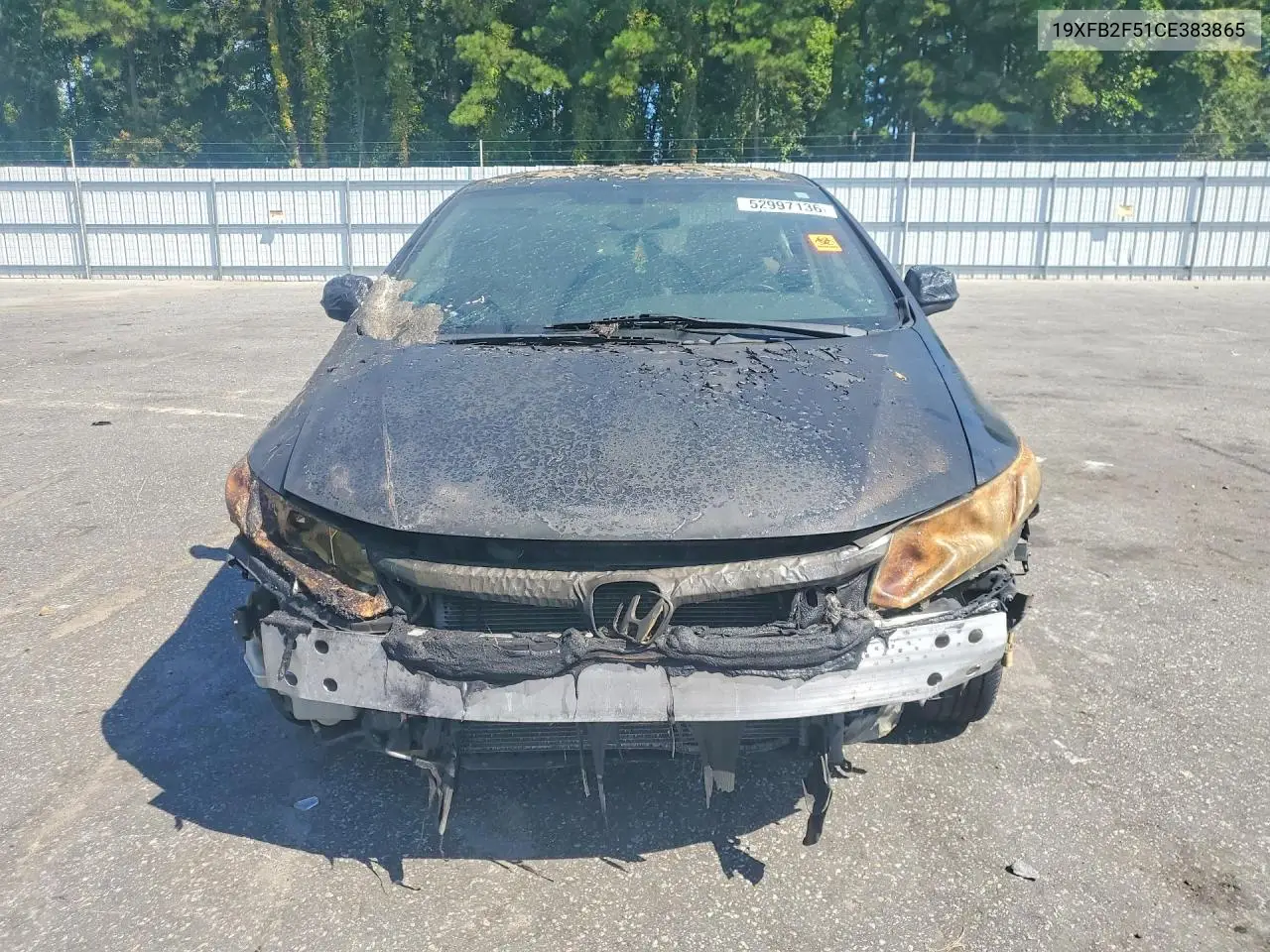 2012 HONDA CIVIC VIN 19XFB2F51CE383865 — фото 5