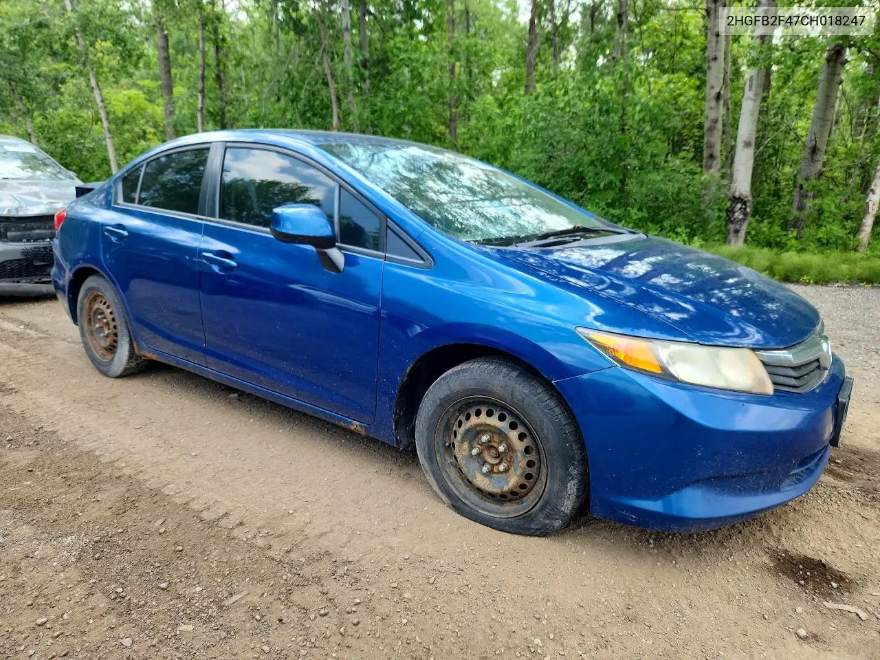 2012 HONDA CIVIC VIN 2HGFB2F47CH018247 — фото 4