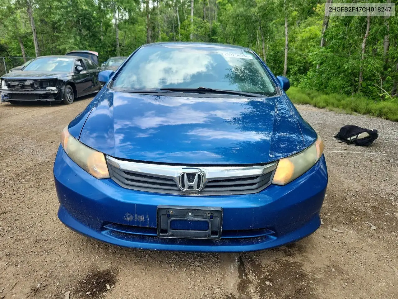2012 HONDA CIVIC VIN 2HGFB2F47CH018247 — фото 5