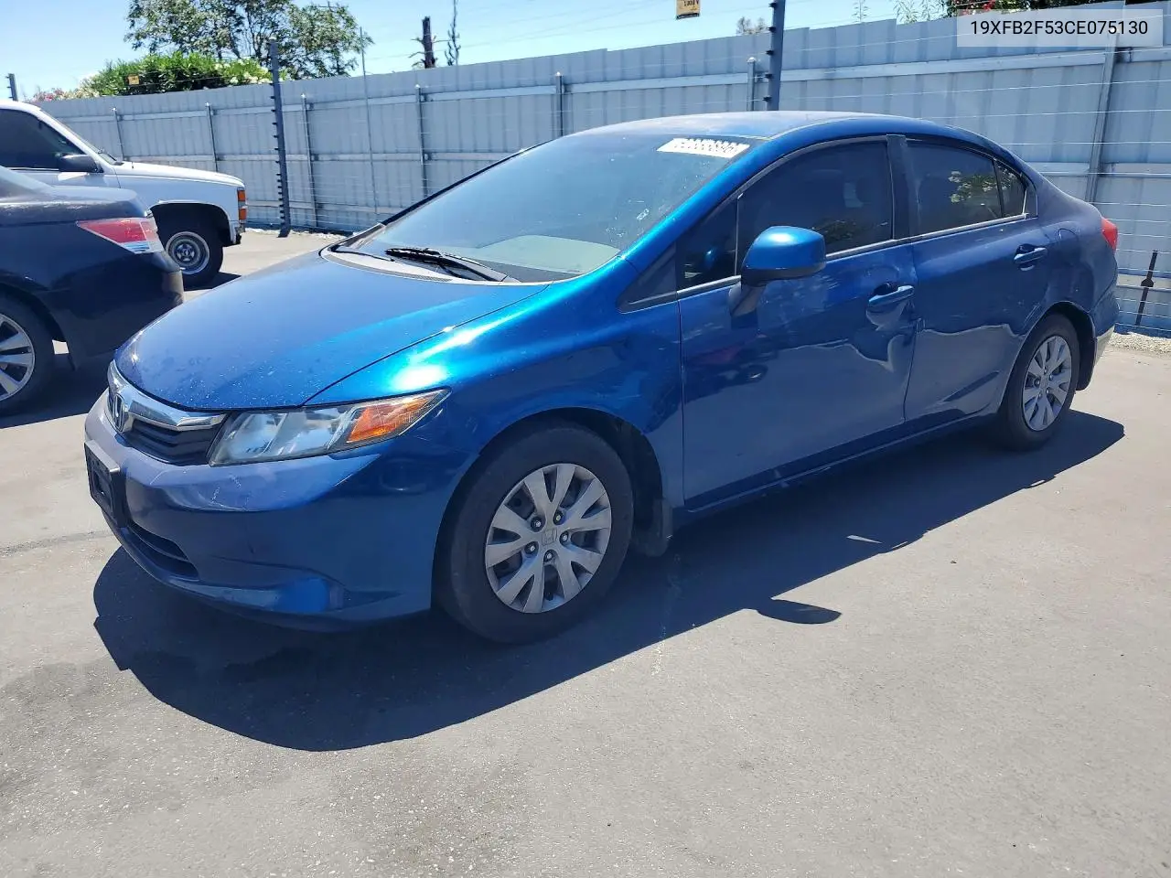 2012 HONDA CIVIC VIN 19XFB2F53CE075130 — фото 2