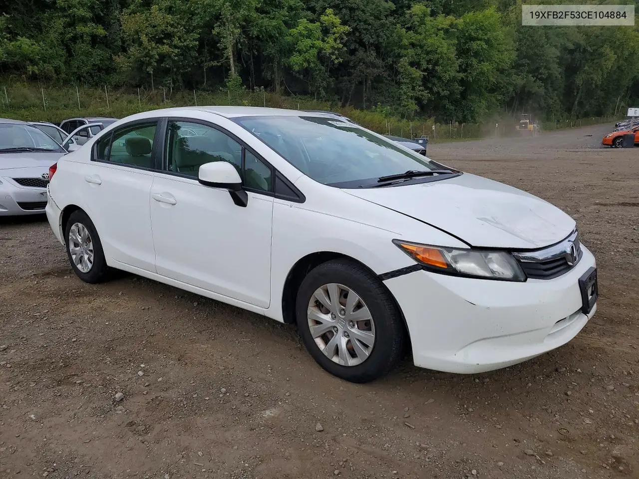 2012 HONDA CIVIC VIN 19XFB2F53CE104884 — фото 4