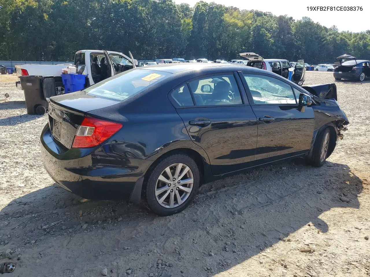 2012 HONDA CIVIC VIN 19XFB2F81CE038376 — фото 3