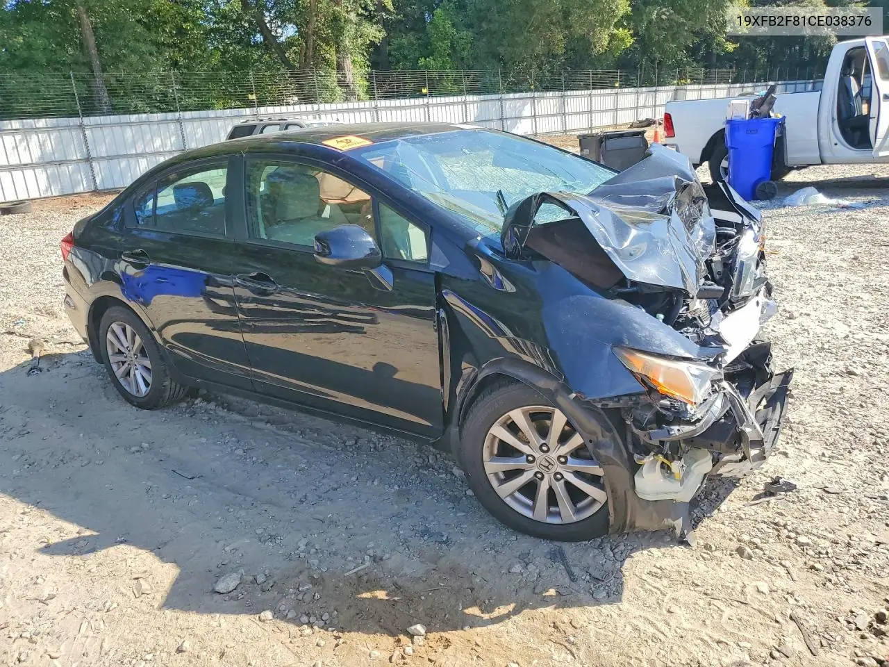 2012 HONDA CIVIC VIN 19XFB2F81CE038376 — фото 4