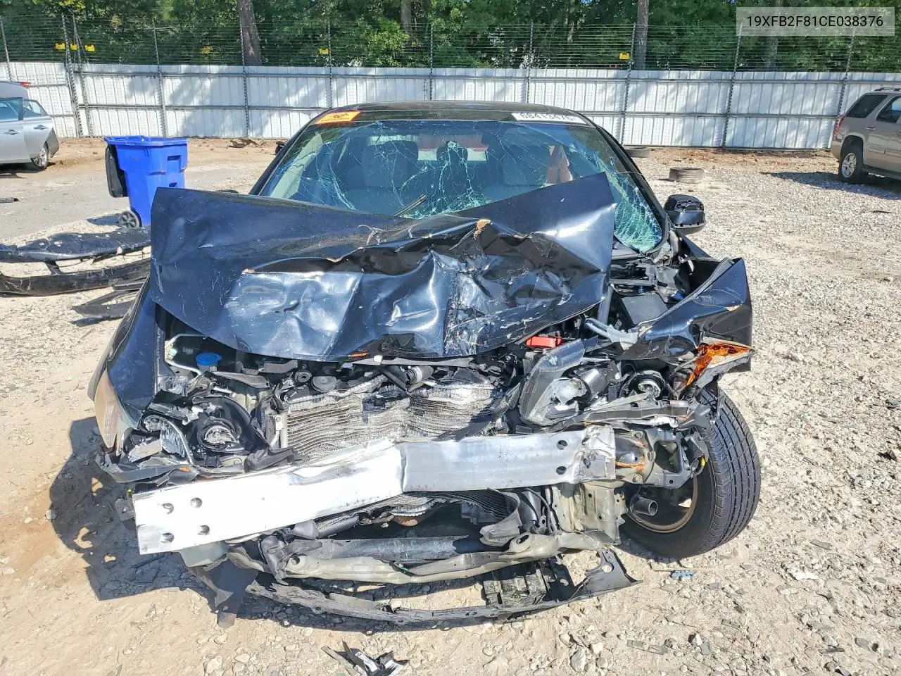 2012 HONDA CIVIC VIN 19XFB2F81CE038376 — фото 5