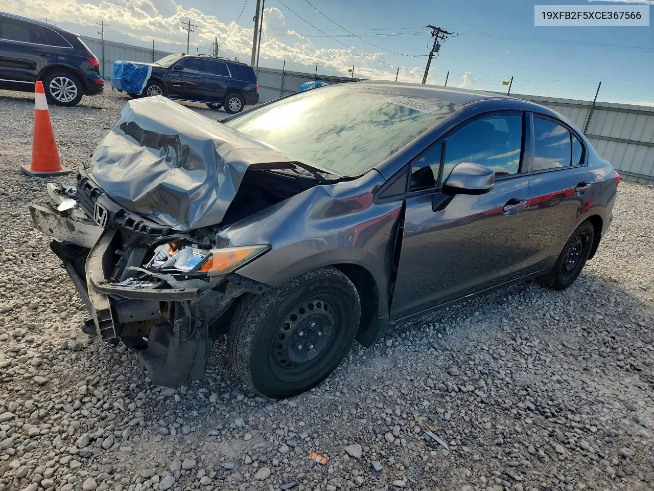 HONDA CIVIC 2012, VIN 19XFB2F5XCE367566