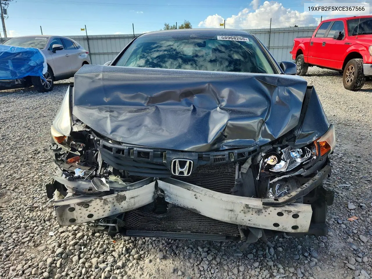2012 HONDA CIVIC VIN 19XFB2F5XCE367566 — фото 5