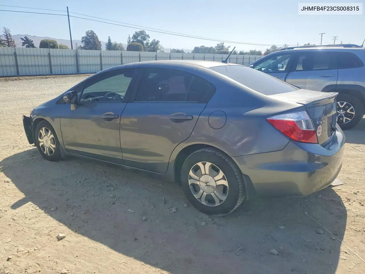 2012 HONDA CIVIC VIN JHMFB4F23CS008315 — фото 2