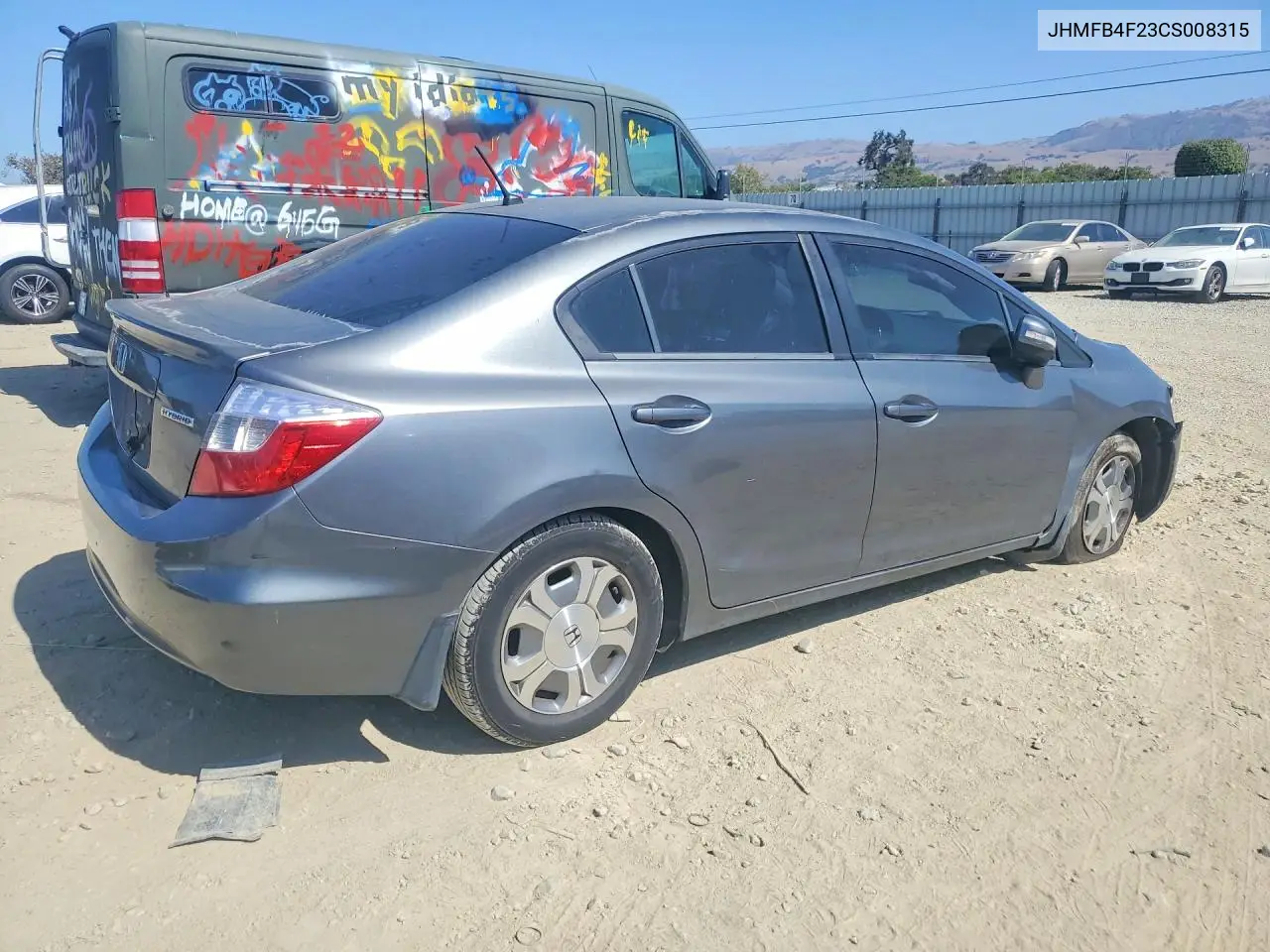 2012 HONDA CIVIC VIN JHMFB4F23CS008315 — фото 3