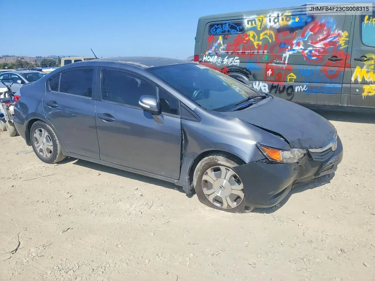2012 HONDA CIVIC VIN JHMFB4F23CS008315 — фото 4