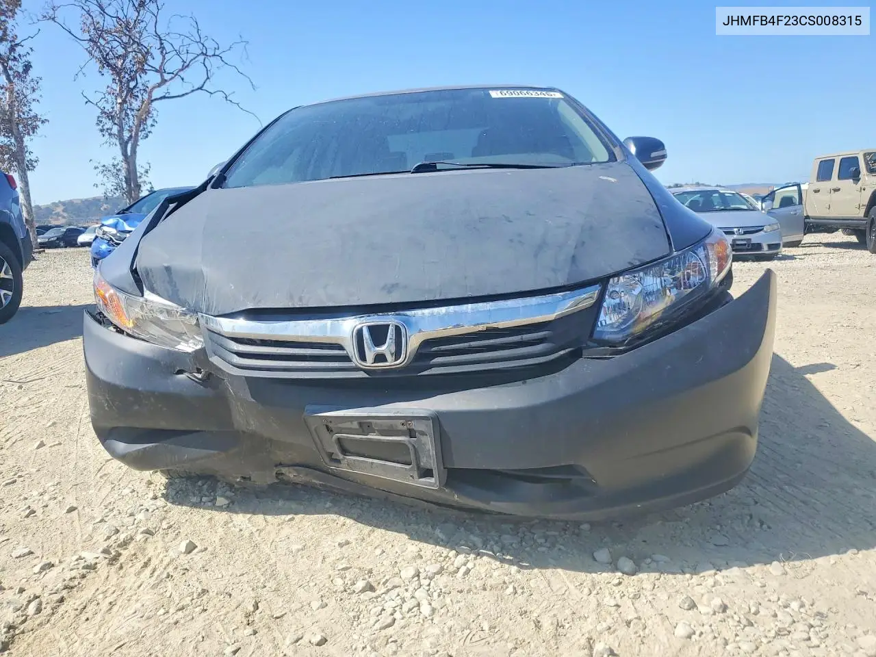 2012 HONDA CIVIC VIN JHMFB4F23CS008315 — фото 5