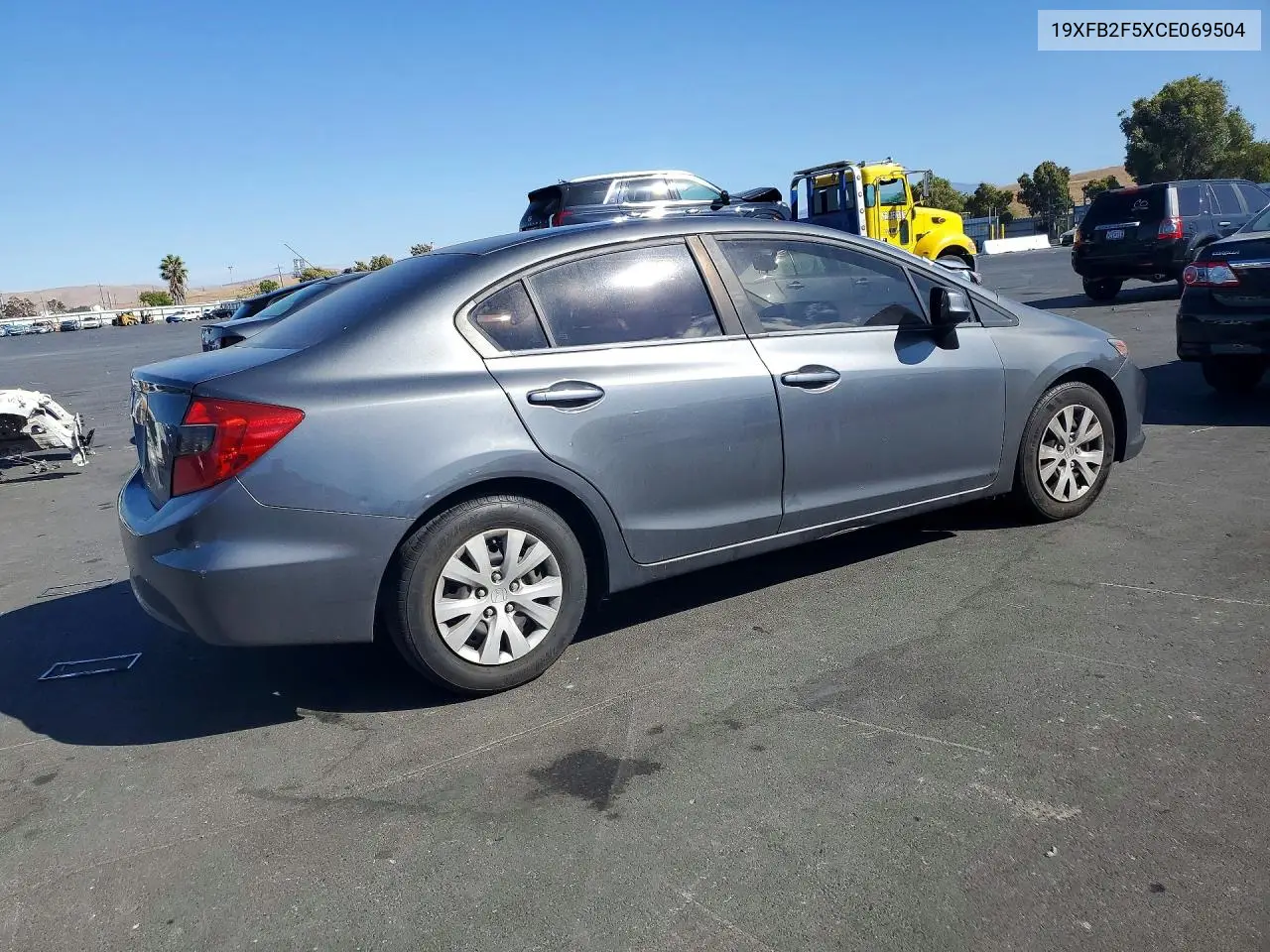 2012 HONDA CIVIC VIN 19XFB2F5XCE069504 — фото 3