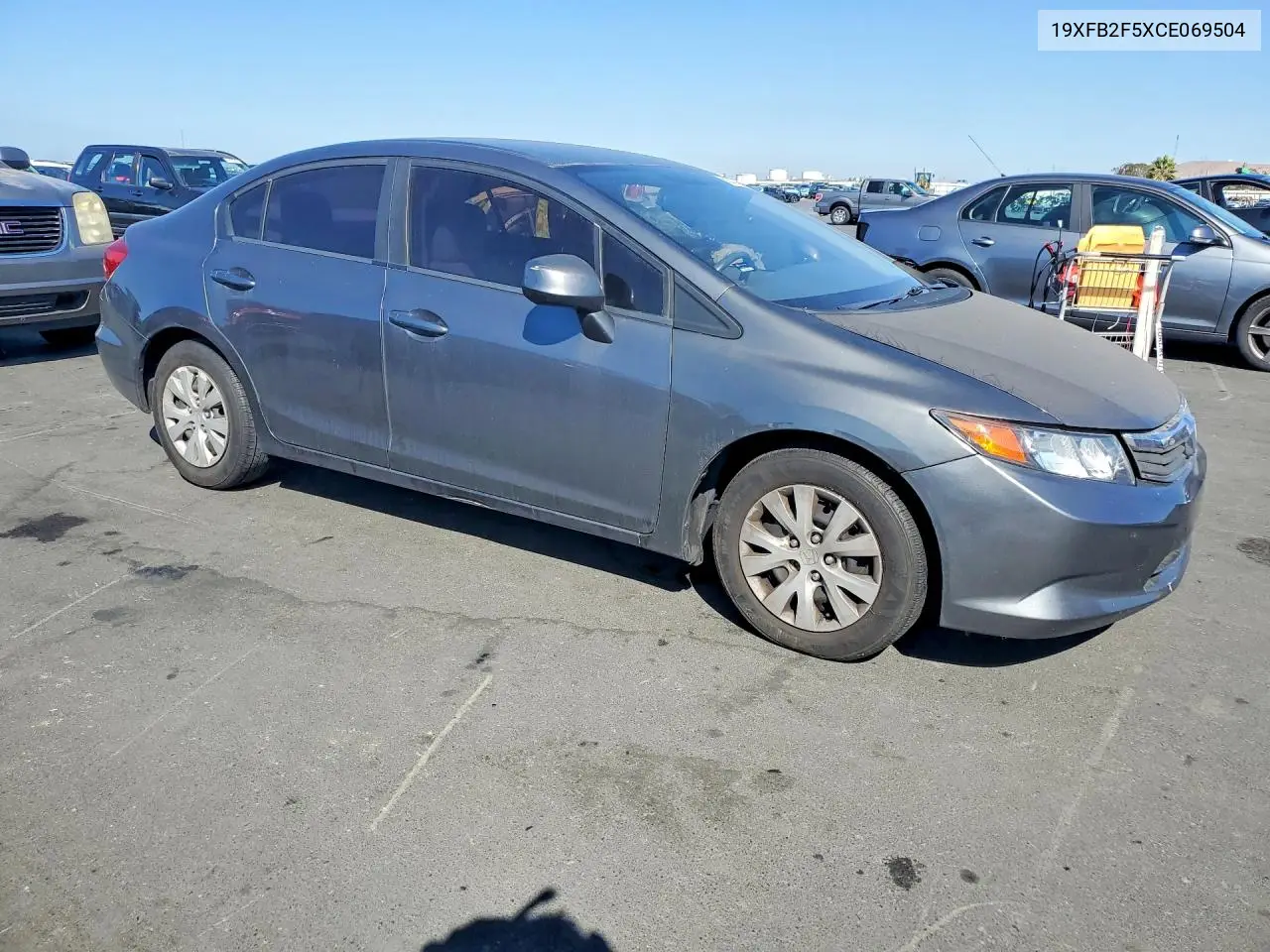 2012 HONDA CIVIC VIN 19XFB2F5XCE069504 — фото 4