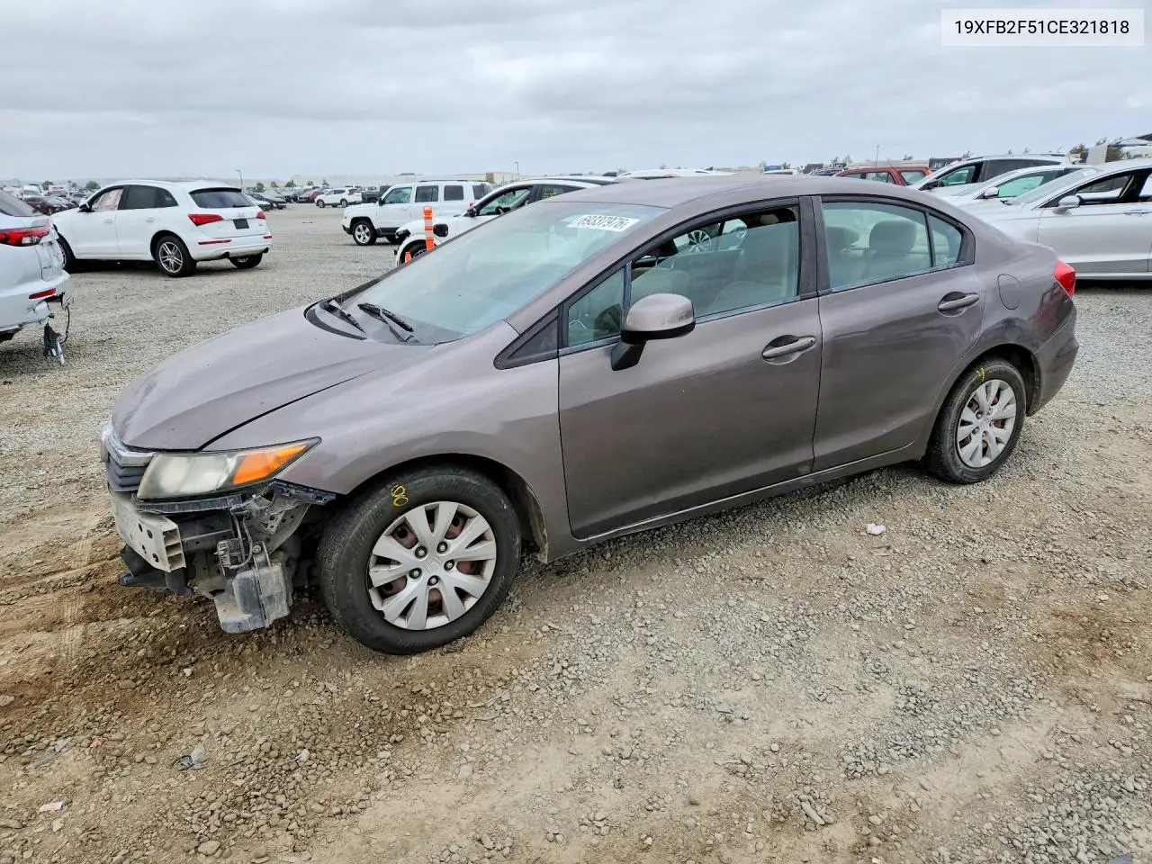 HONDA CIVIC 2012, VIN 19XFB2F51CE321818