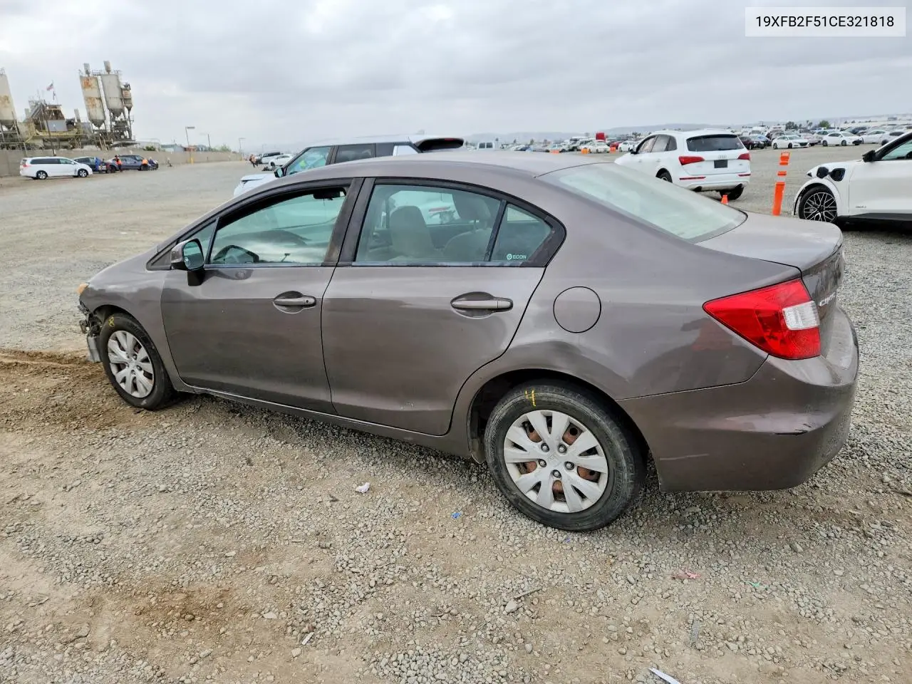 2012 HONDA CIVIC VIN 19XFB2F51CE321818 — фото 2