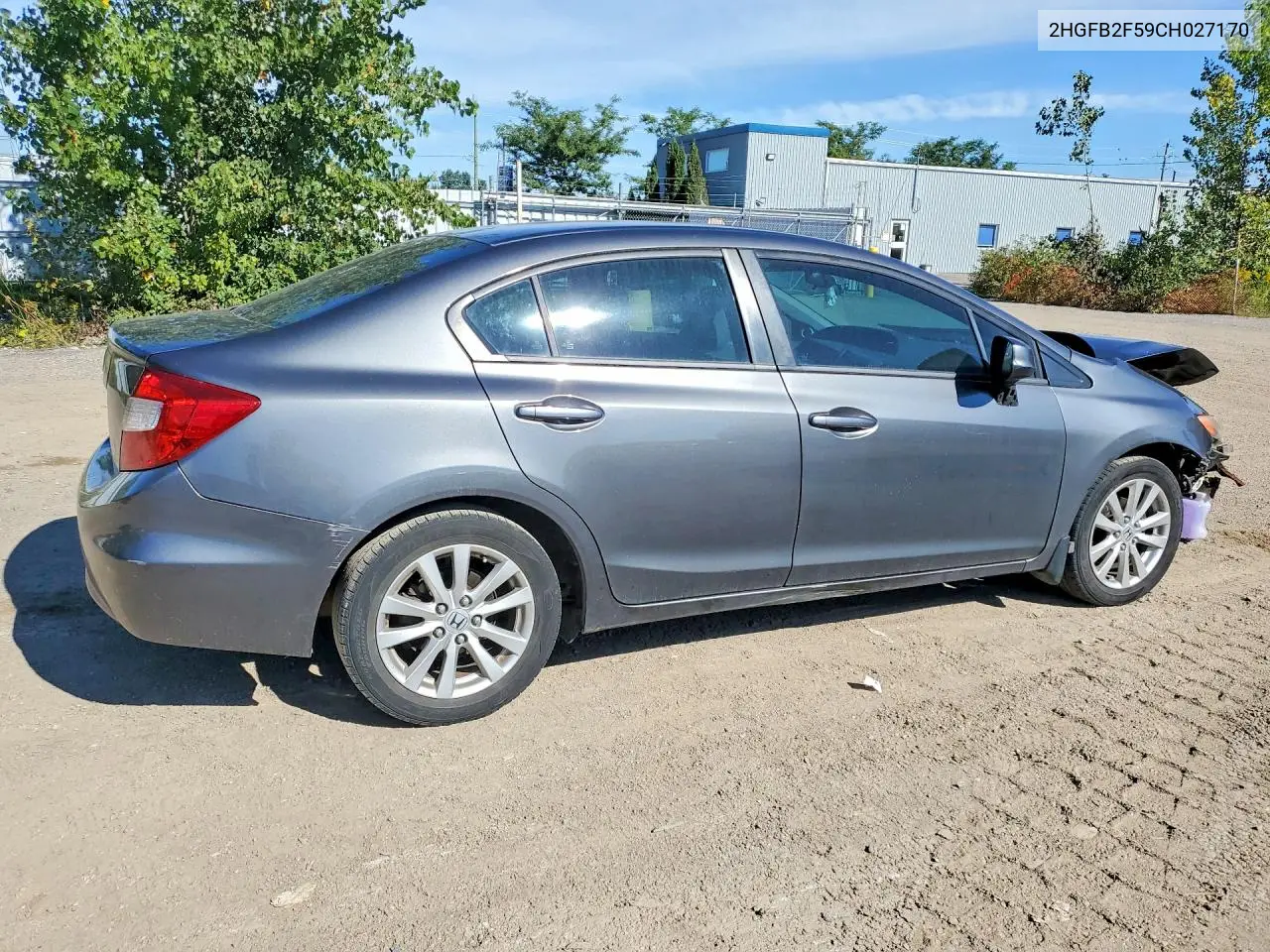 2012 HONDA CIVIC VIN 2HGFB2F59CH027170 — фото 3