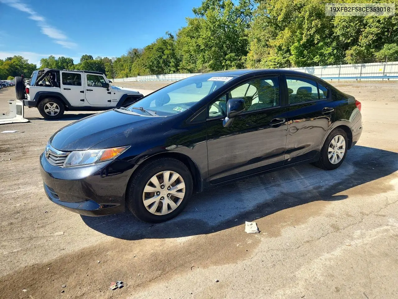 HONDA CIVIC 2012, VIN 19XFB2F58CE353018