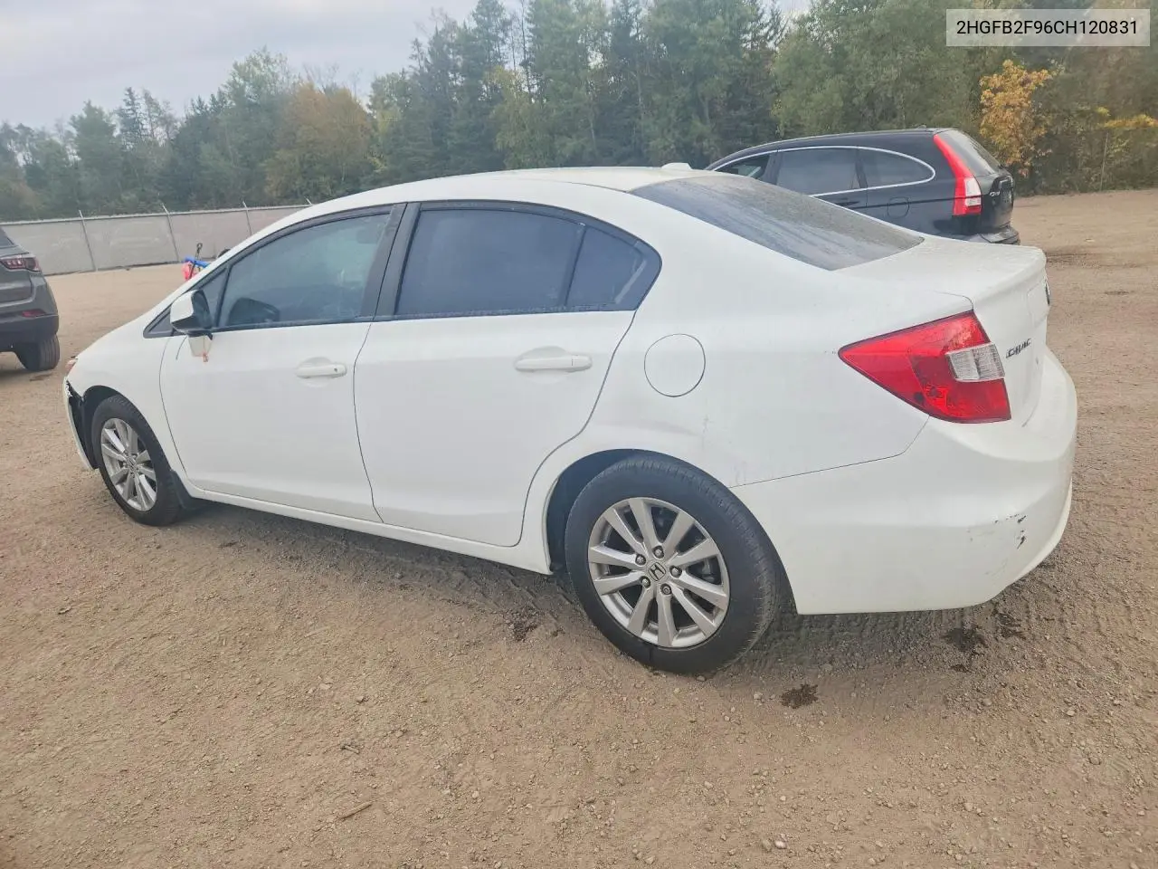 2012 HONDA CIVIC VIN 2HGFB2F96CH120831 — фото 2