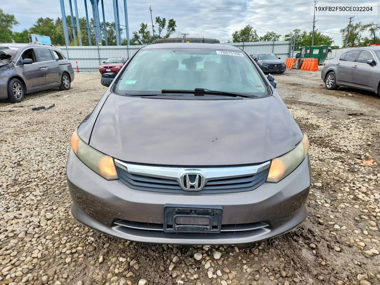 2012 HONDA CIVIC VIN 19XFB2F50CE032204 — фото 5