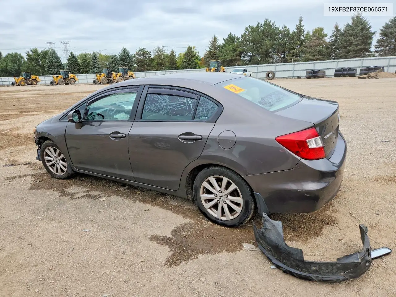 2012 HONDA CIVIC VIN 19XFB2F87CE066571 — фото 2