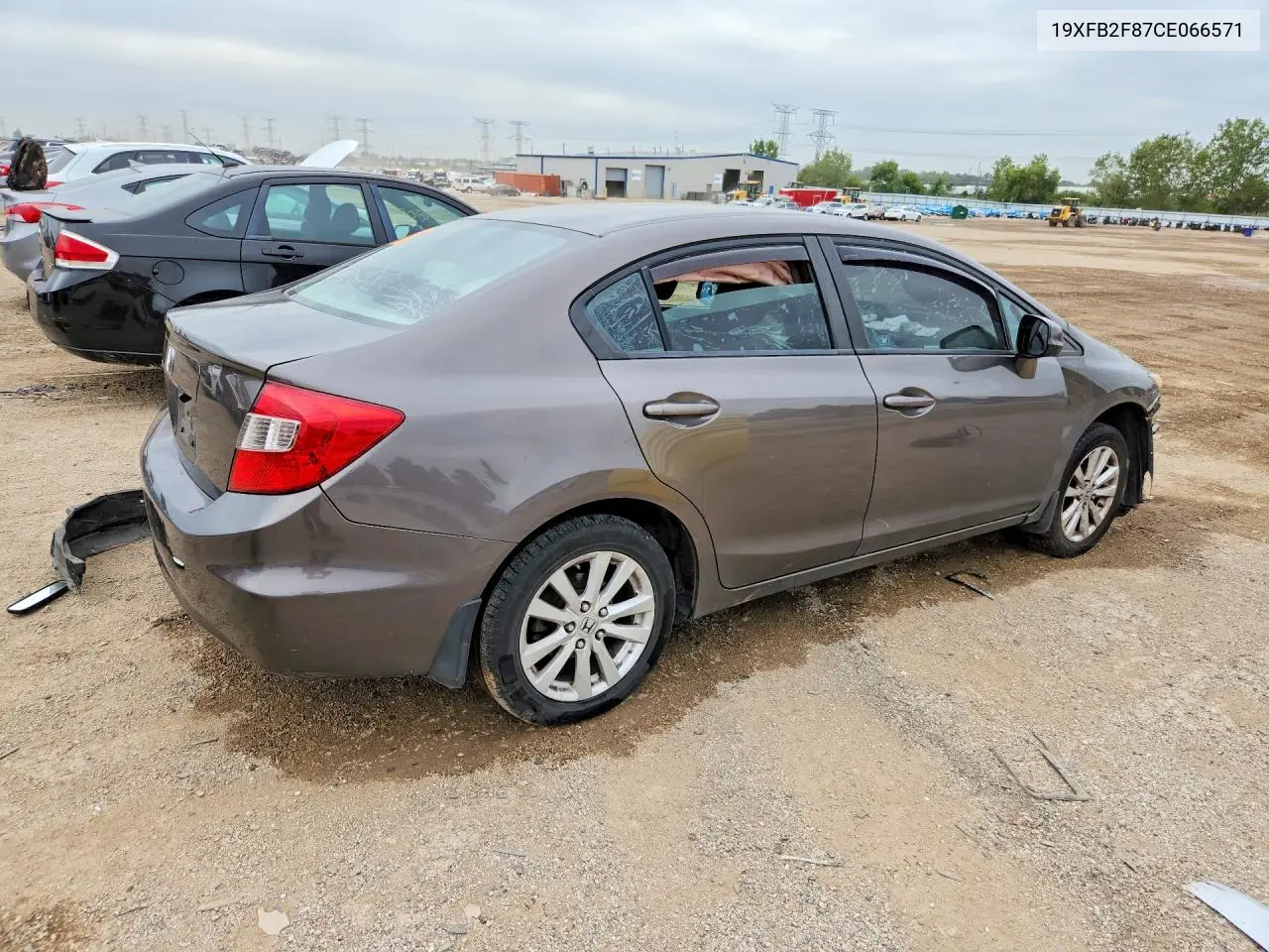 2012 HONDA CIVIC VIN 19XFB2F87CE066571 — фото 3