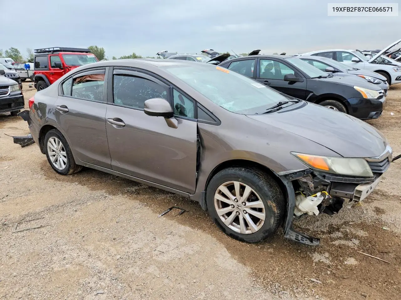 2012 HONDA CIVIC VIN 19XFB2F87CE066571 — фото 4