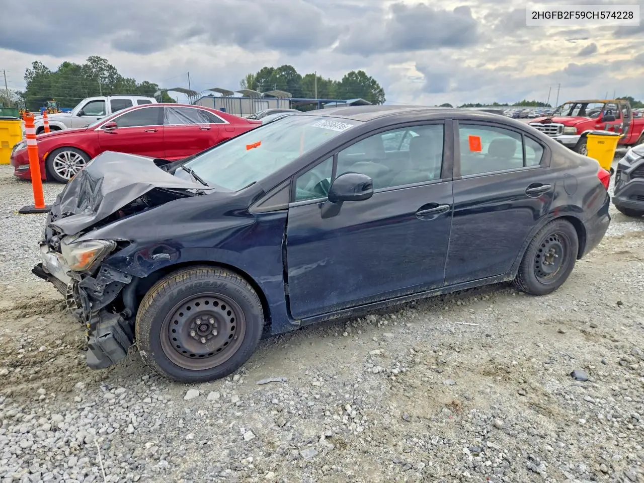 HONDA CIVIC 2012, VIN 2HGFB2F59CH574228