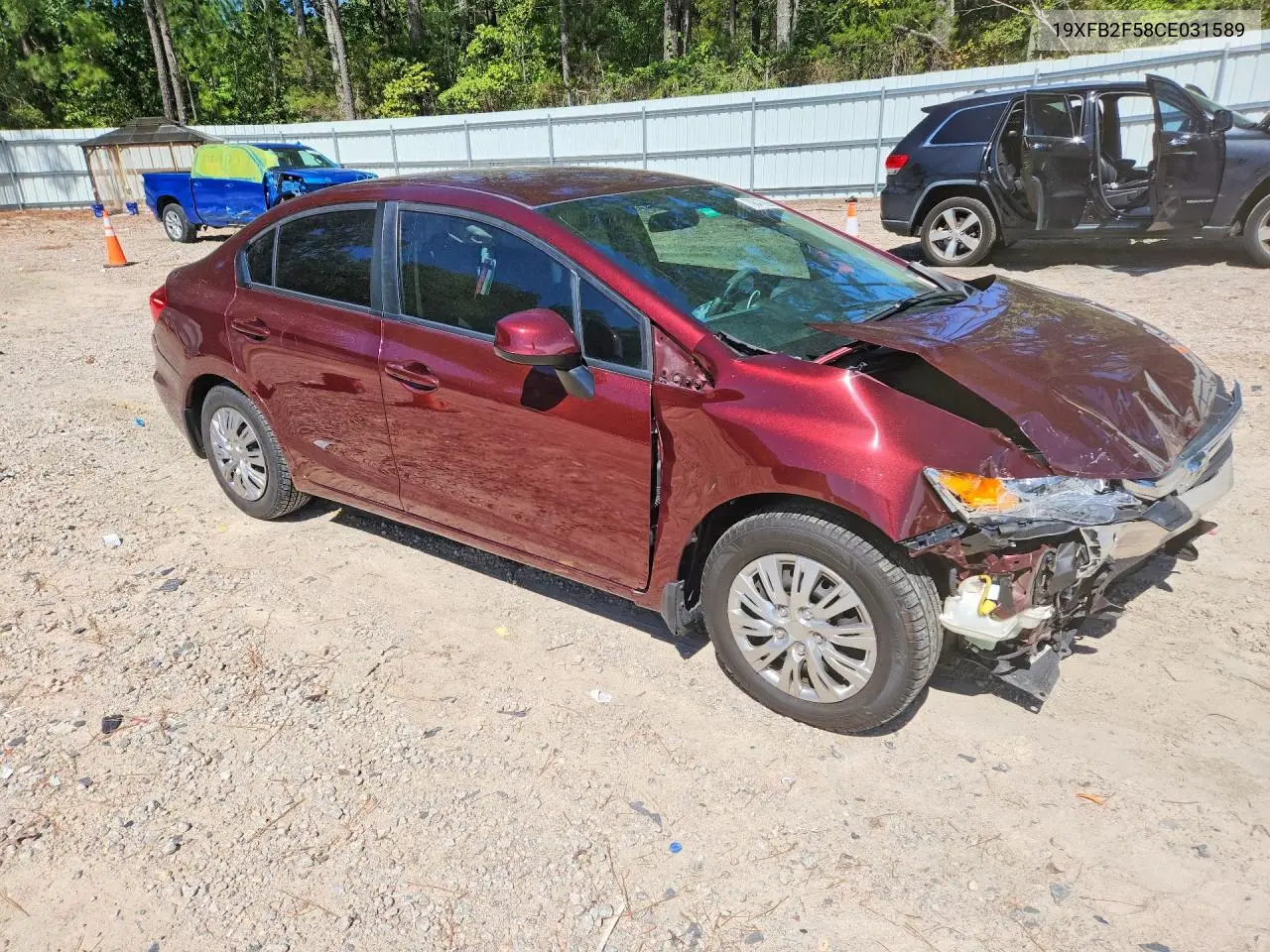 2012 HONDA CIVIC VIN 19XFB2F58CE031589 — фото 4