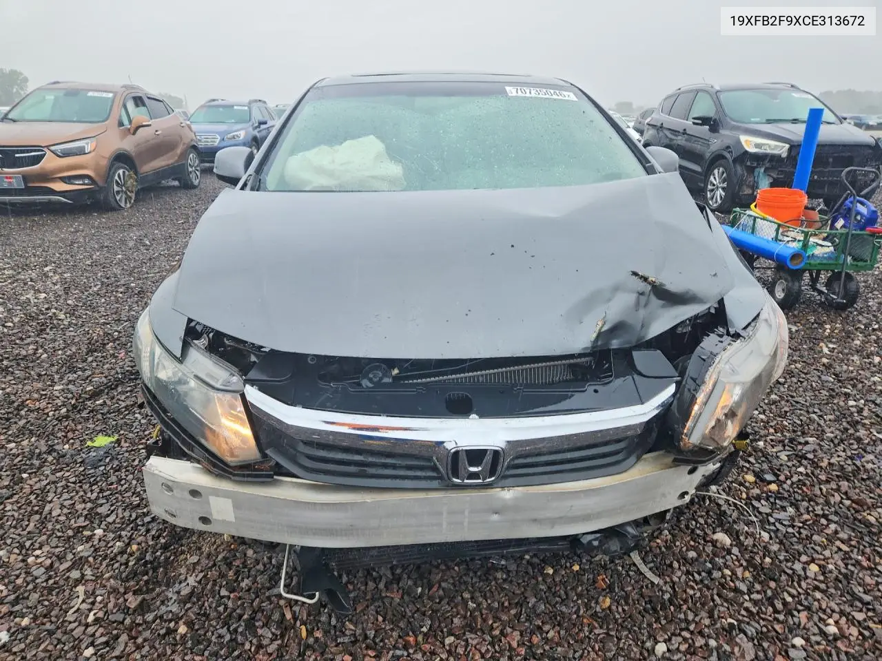 2012 HONDA CIVIC VIN 19XFB2F9XCE313672 — фото 5