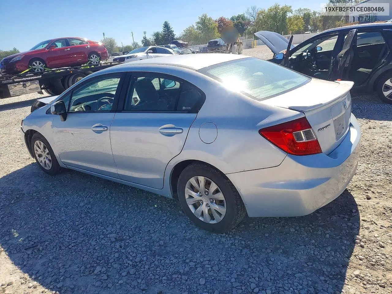 2012 HONDA CIVIC VIN 19XFB2F51CE080486 — фото 2