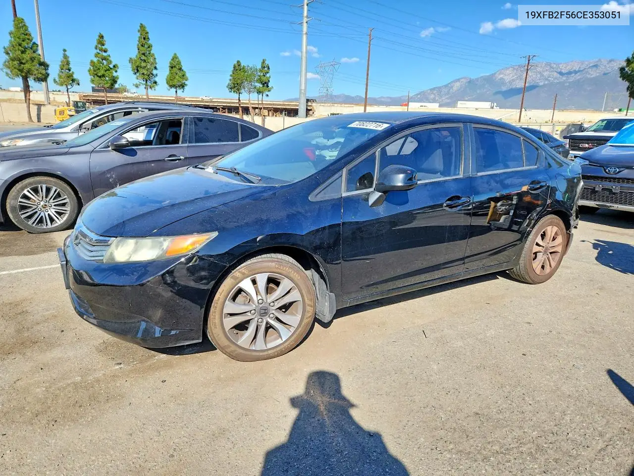 HONDA CIVIC 2012, VIN 19XFB2F56CE353051