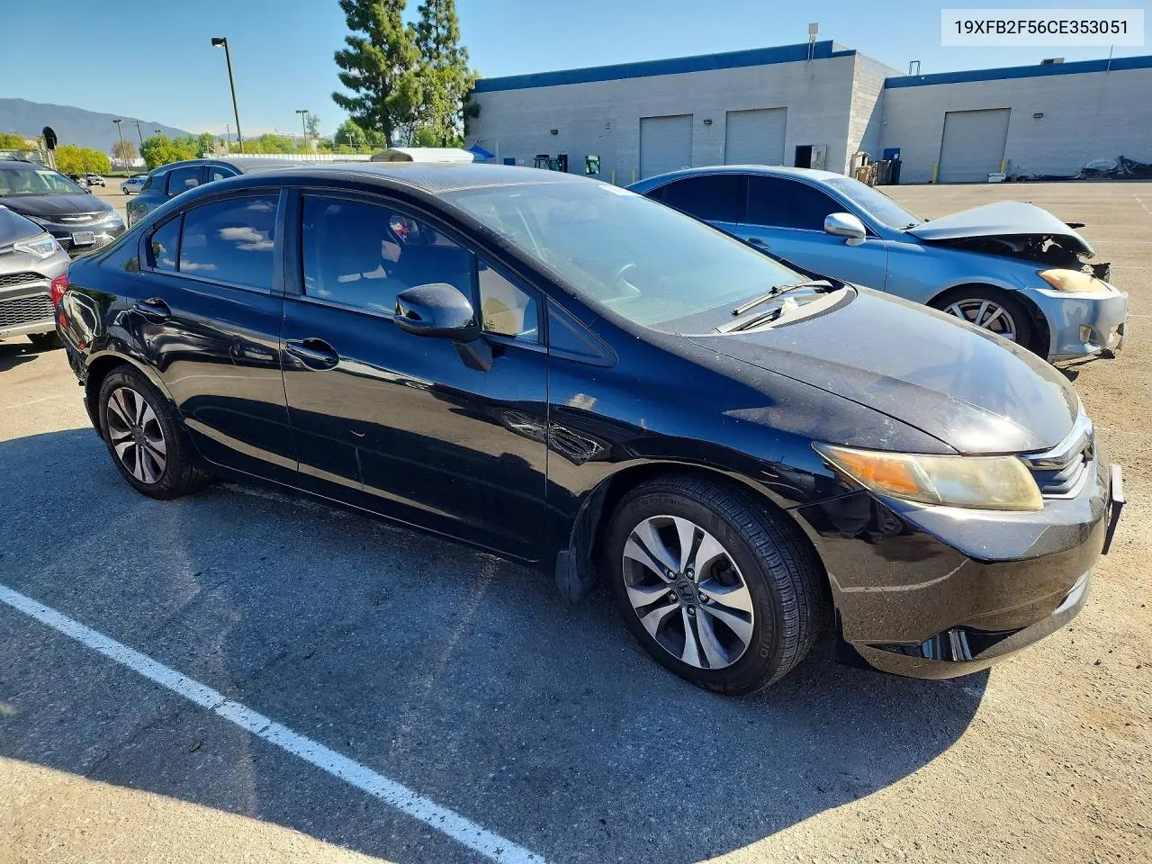 2012 HONDA CIVIC VIN 19XFB2F56CE353051 — фото 4