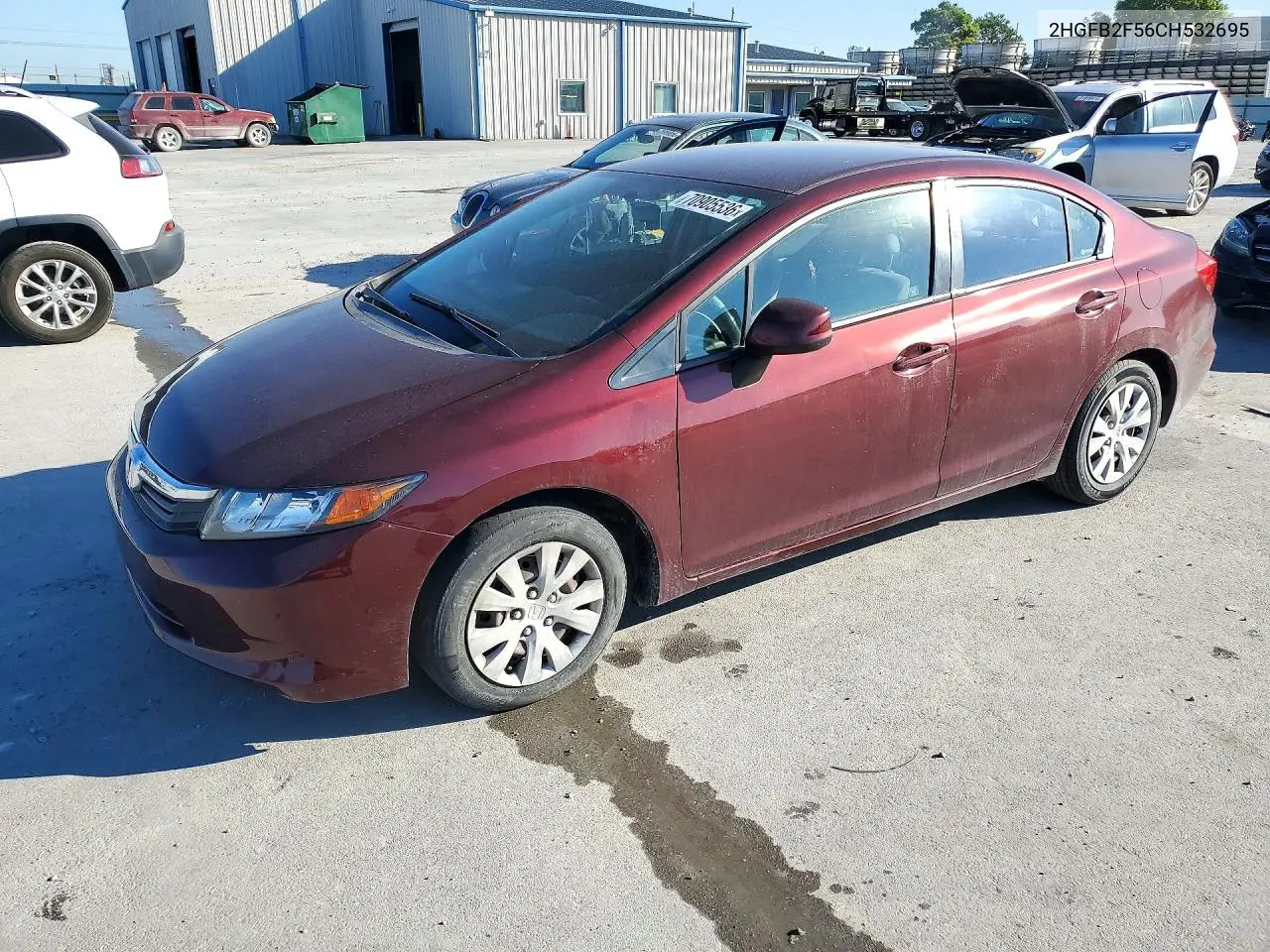 HONDA CIVIC 2012, VIN 2HGFB2F56CH532695