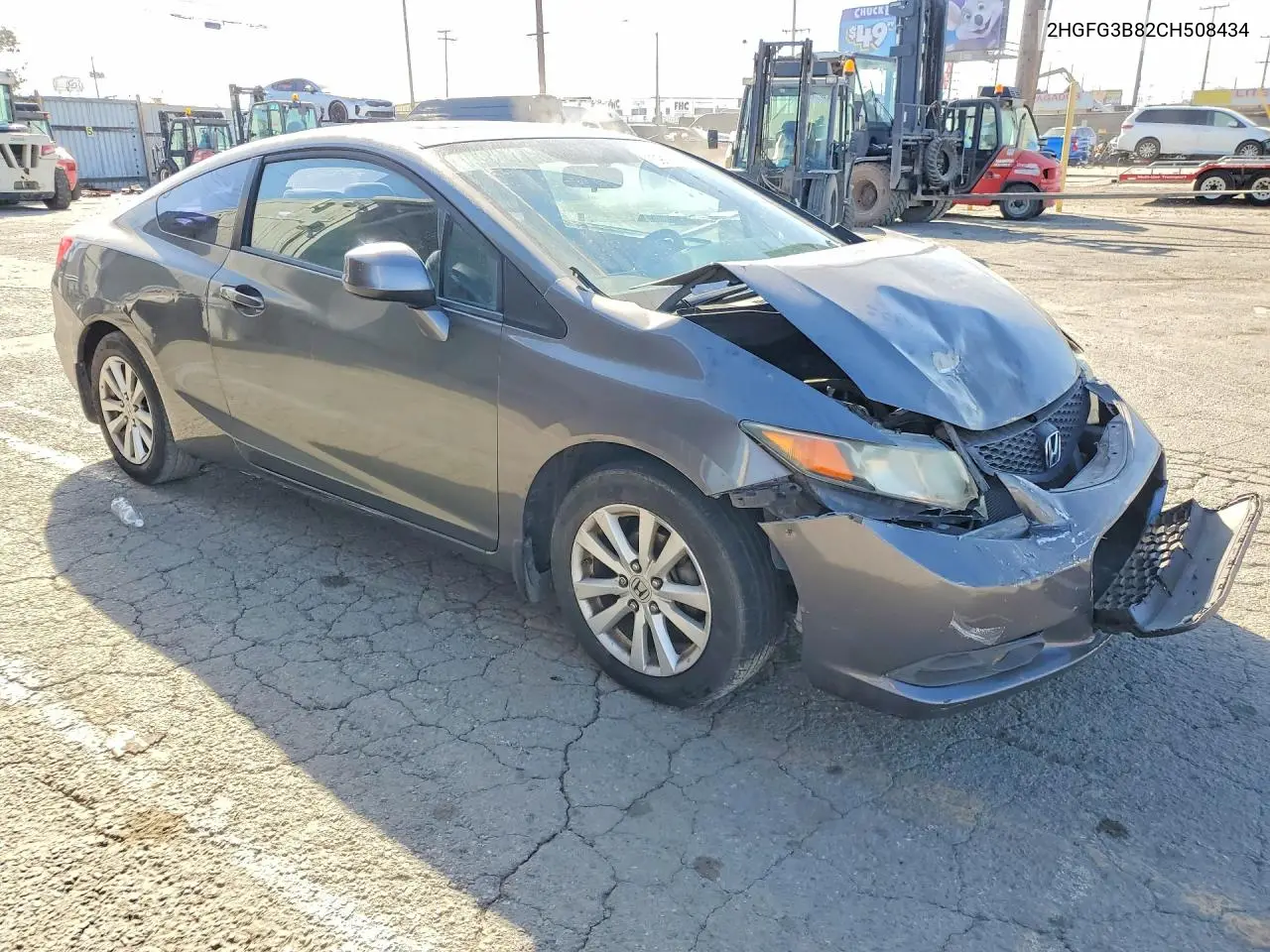 2012 HONDA CIVIC VIN 2HGFG3B82CH508434 — фото 4