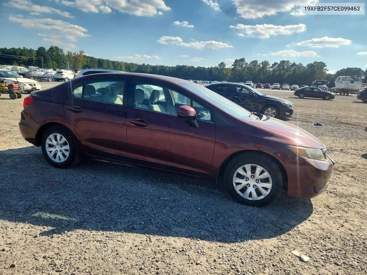 2012 HONDA CIVIC VIN 19XFB2F57CE099463 — фото 4