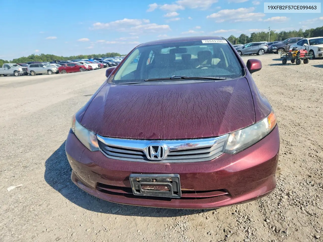2012 HONDA CIVIC VIN 19XFB2F57CE099463 — фото 5