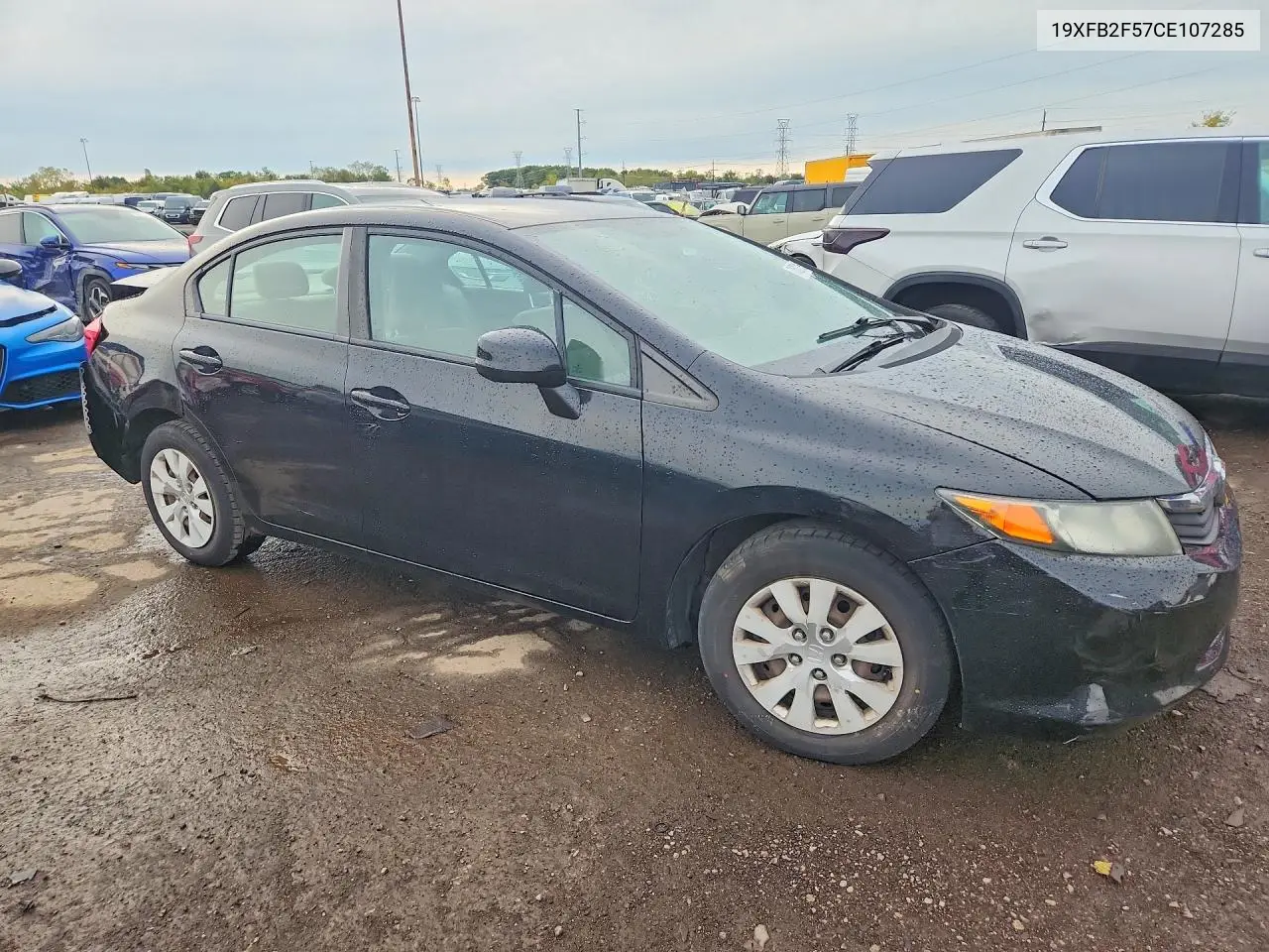 2012 HONDA CIVIC VIN 19XFB2F57CE107285 — фото 4