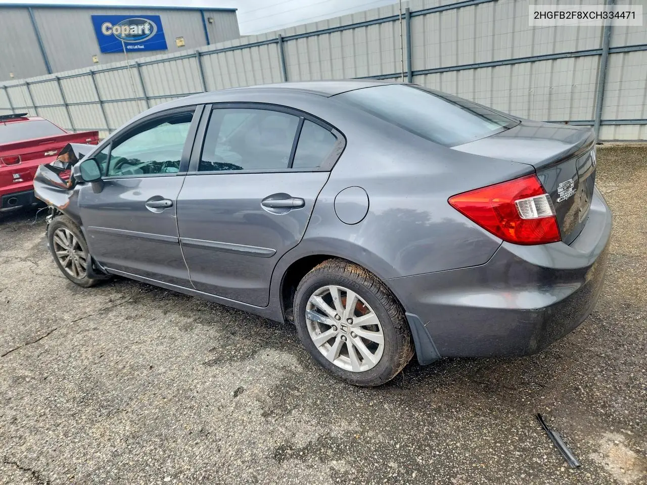 2012 HONDA CIVIC VIN 2HGFB2F8XCH334471 — фото 2