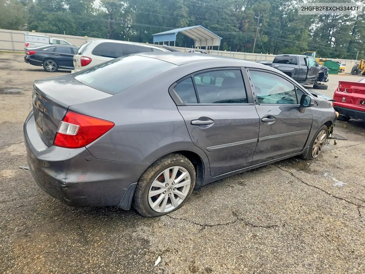 2012 HONDA CIVIC VIN 2HGFB2F8XCH334471 — фото 3