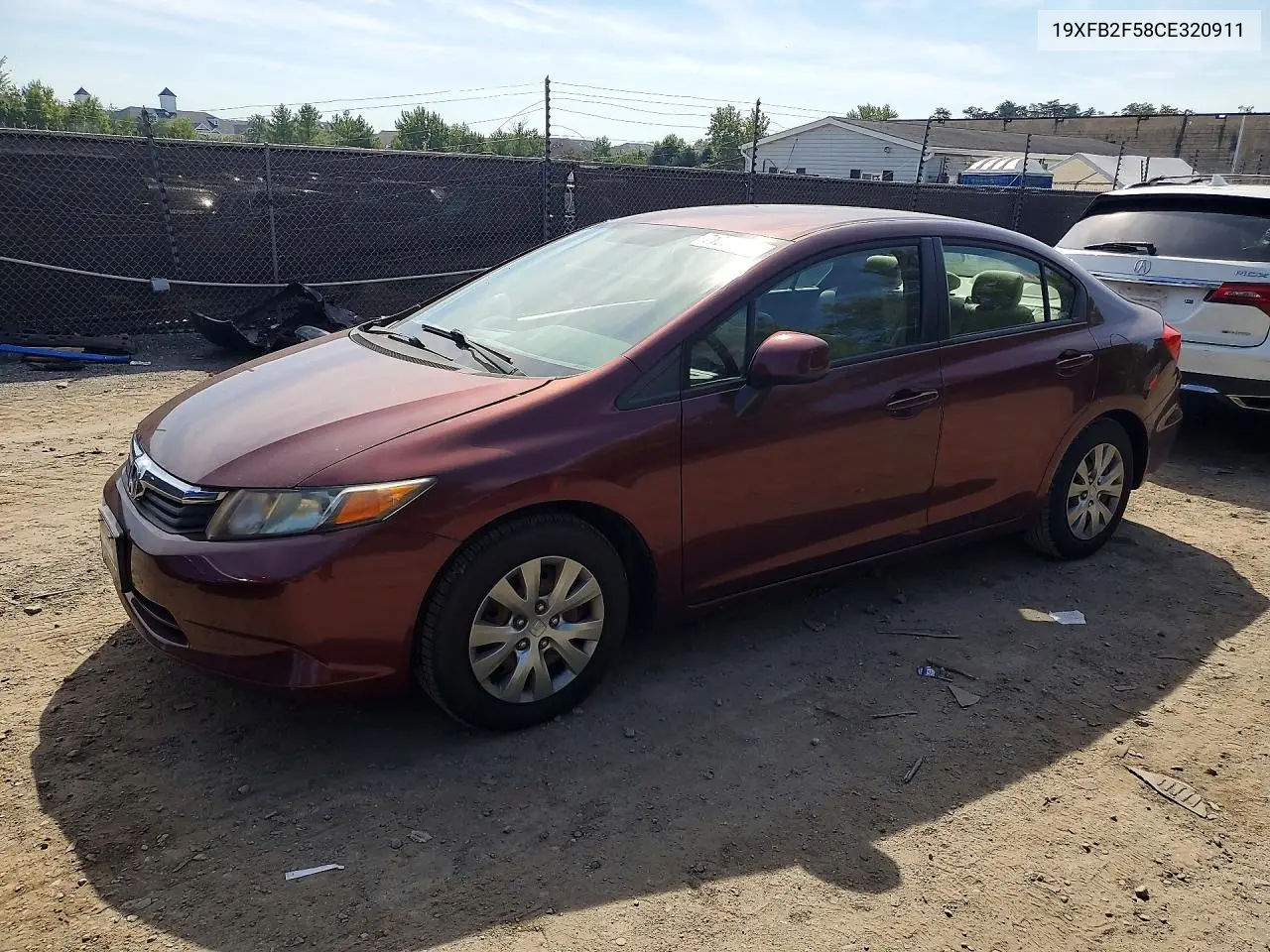 HONDA CIVIC 2012, VIN 19XFB2F58CE320911