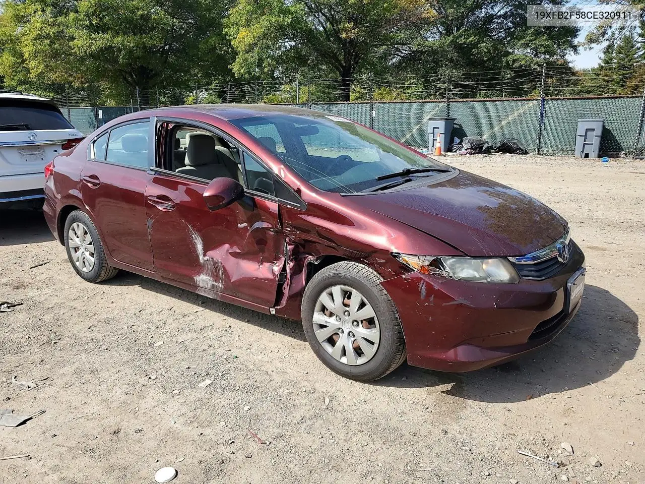 2012 HONDA CIVIC VIN 19XFB2F58CE320911 — фото 4