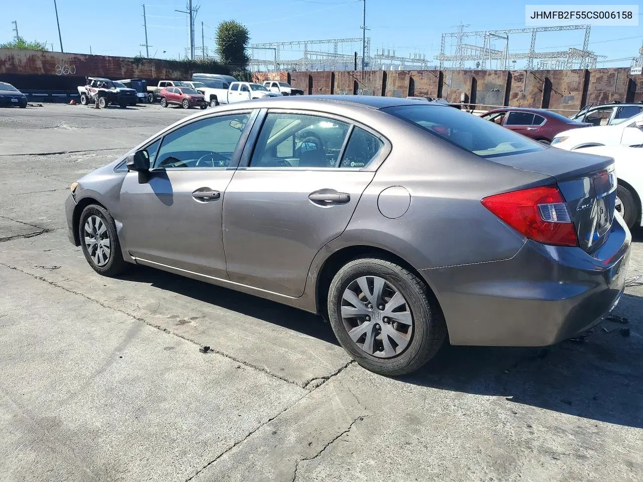 2012 HONDA CIVIC VIN JHMFB2F55CS006158 — фото 2