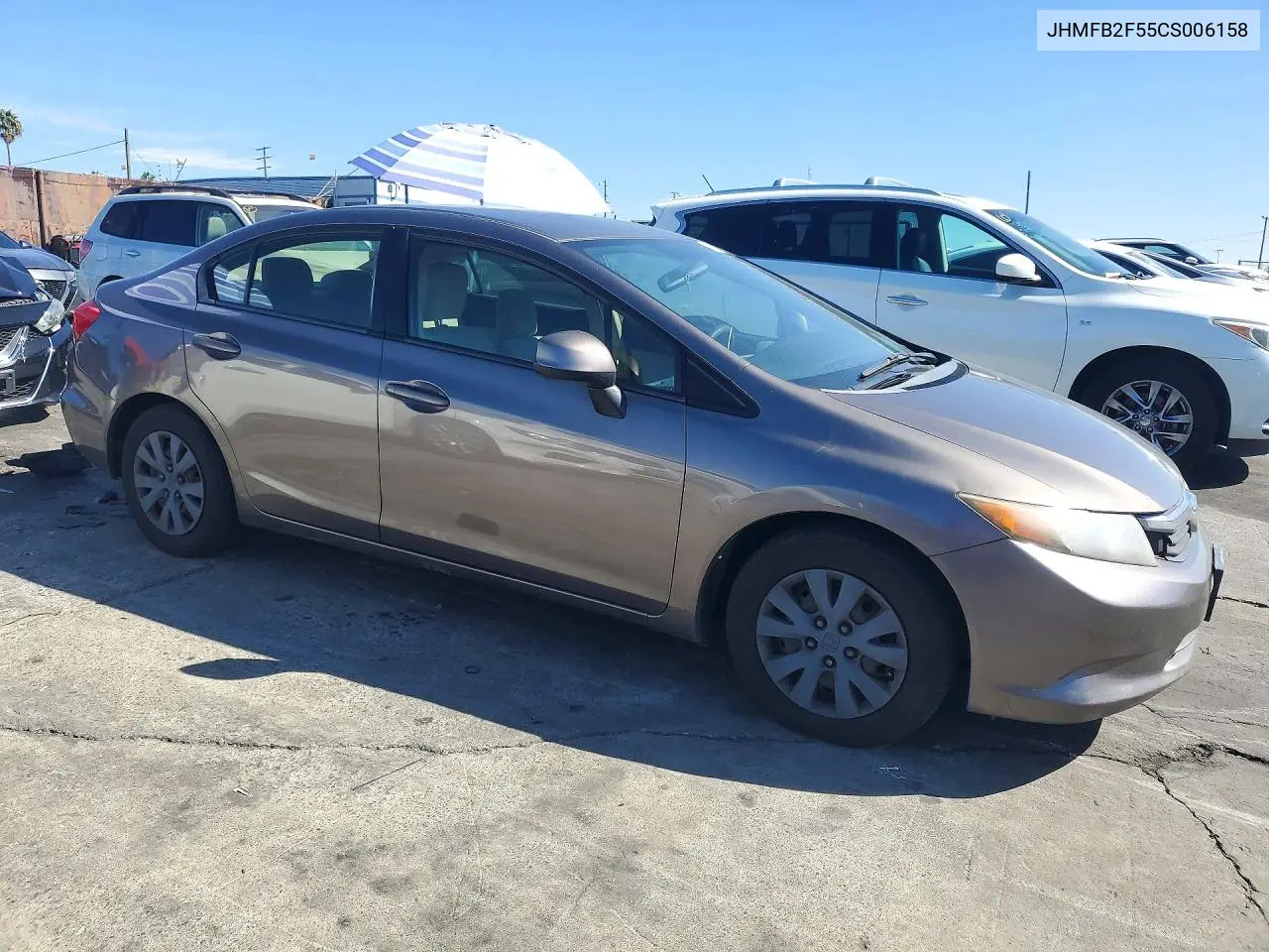 2012 HONDA CIVIC VIN JHMFB2F55CS006158 — фото 4