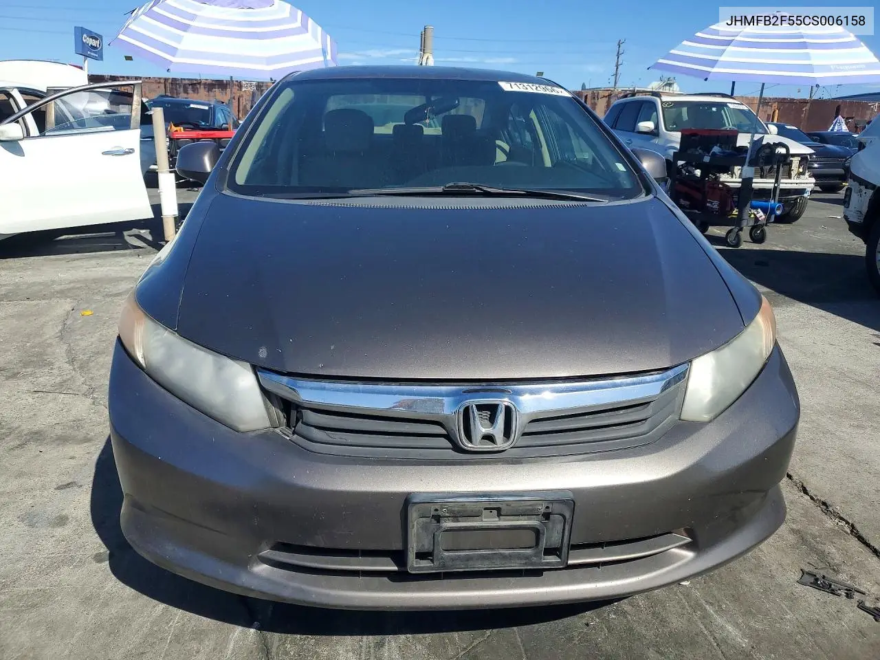 2012 HONDA CIVIC VIN JHMFB2F55CS006158 — фото 5