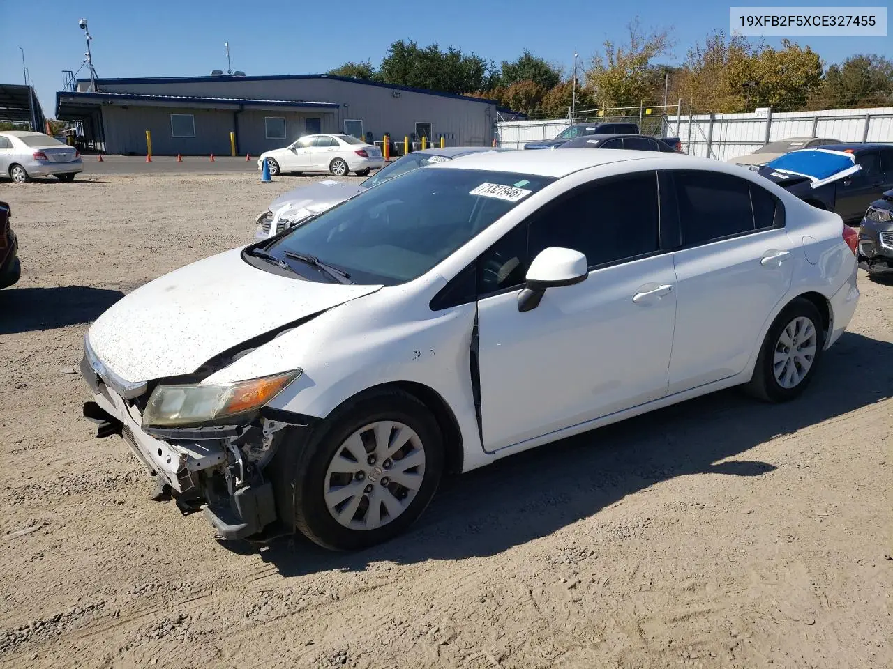 HONDA CIVIC 2012, VIN 19XFB2F5XCE327455