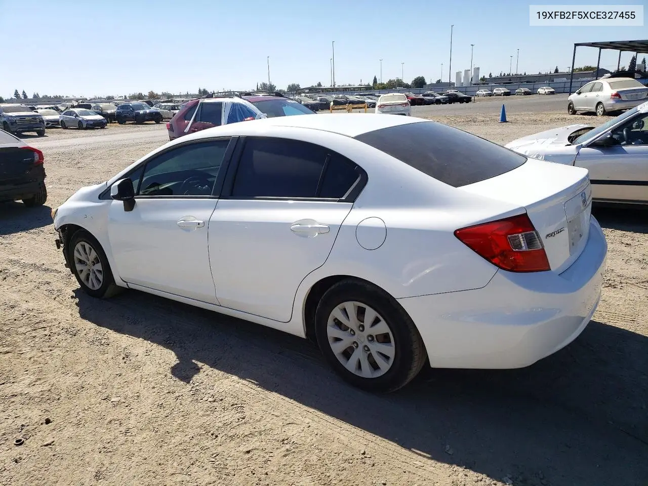 2012 HONDA CIVIC VIN 19XFB2F5XCE327455 — фото 2