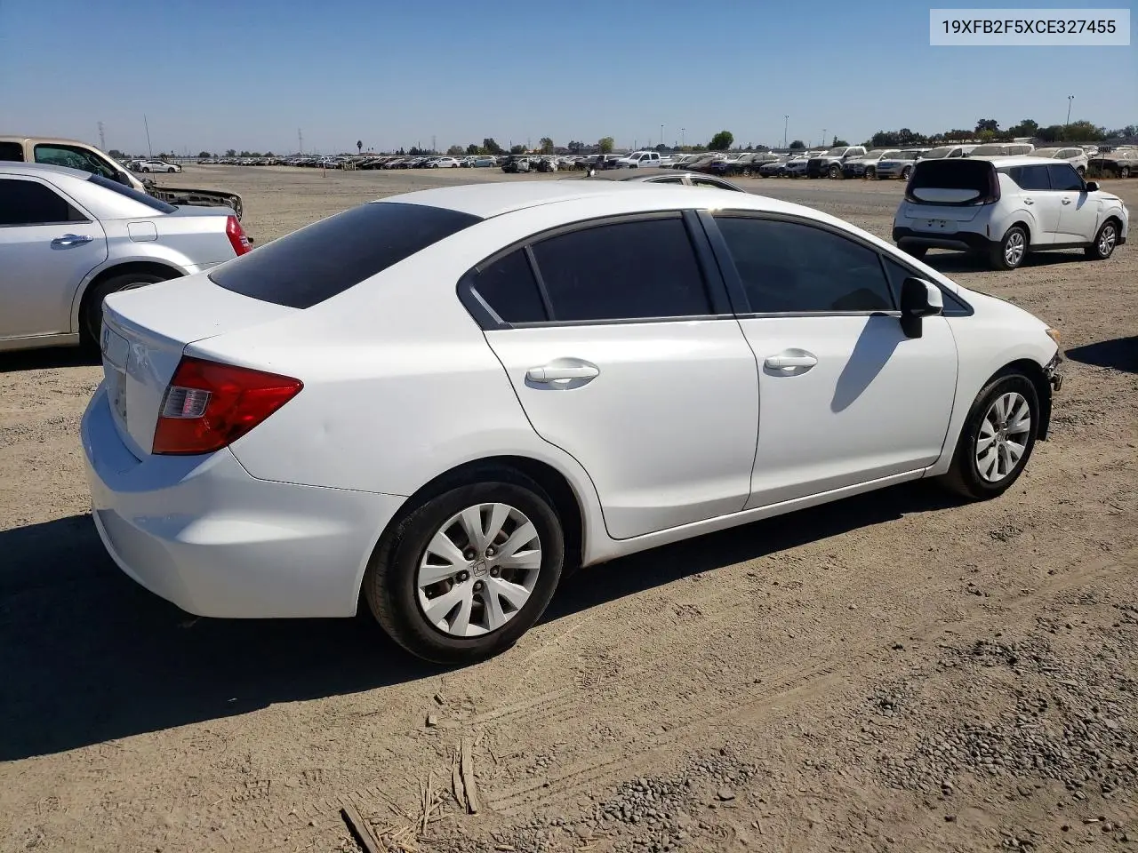 2012 HONDA CIVIC VIN 19XFB2F5XCE327455 — фото 3